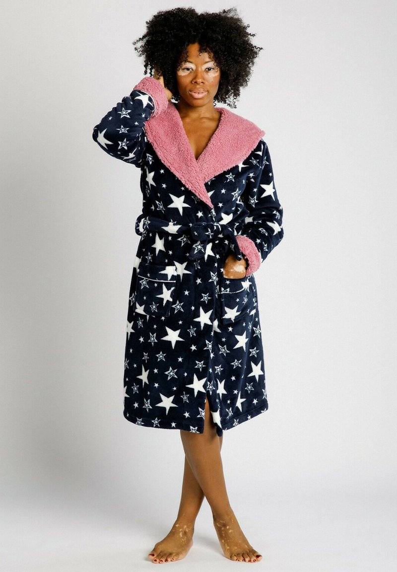 Chelsea Peers STAR OF FLUFFY Dressing gown navy blue/dark blue
