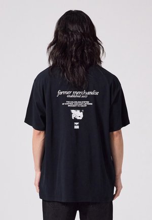 DISTORT OVERSIZED UNISEX - Print T-shirt - black