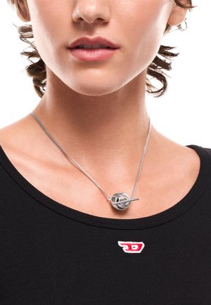 Diesel, DIESEL MEN JEWELRY OVAL D - Halskette - silver-coloured