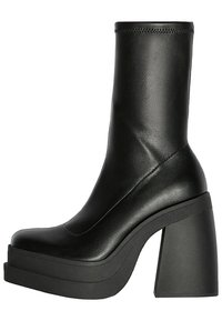 Bershka Botines con plataforma - black