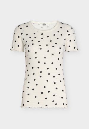 Mads Nørgaard, POINTELLA TRIXY TEE AOP - T-shirts print - dot aop vanilla ice