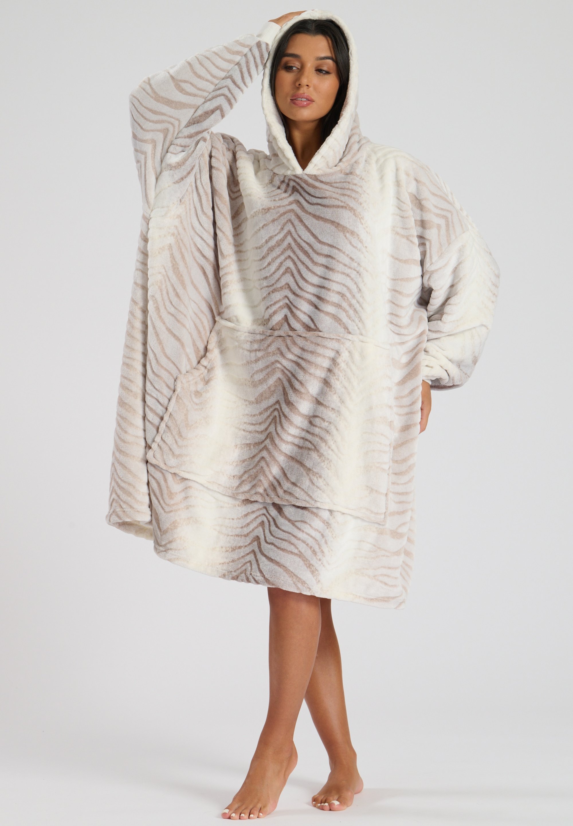 Loungeable LUXURY OMBRE TIGER FLEECE SNUGGLE HOODIE Chemise de