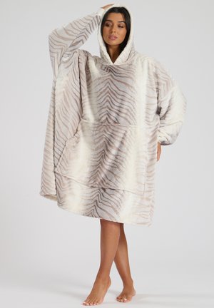 LUXURY OMBRE TIGER FLEECE SNUGGLE HOODIE - Nightie - taupe
