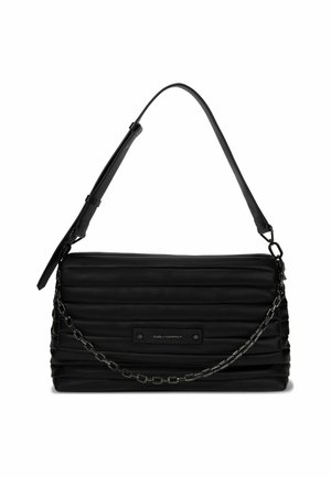 KARL LAGERFELD, K/ESSENTIAL PLIE MEDIUM - Дамска чанта - black-gunmetal