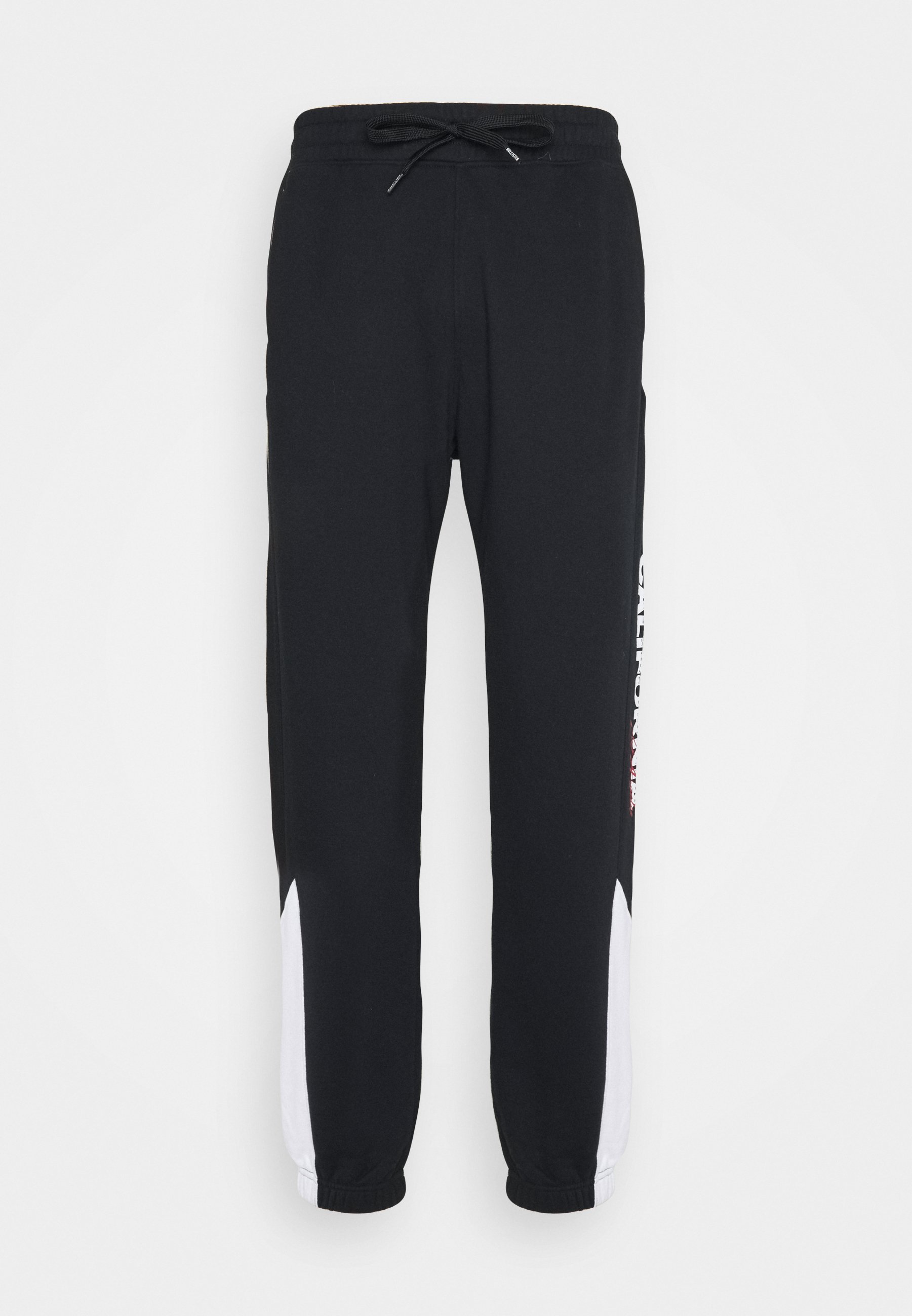 Hollister Co. RACING PRINT TREND DROP - Pantalones deportivos - black/negro  - Zalando.es