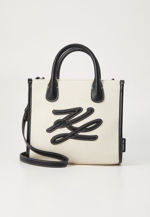 AUTOGRAPH SQUARE TOTE - Handbag - natural