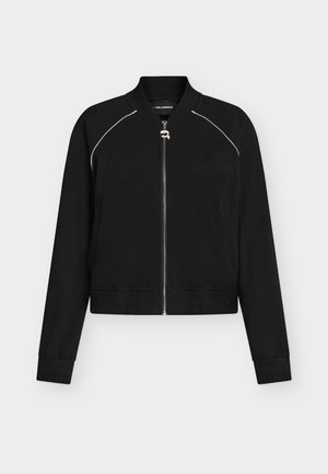 KARL LAGERFELD, ZIP UP JACKET - Φούτερ με φερμουάρ - black