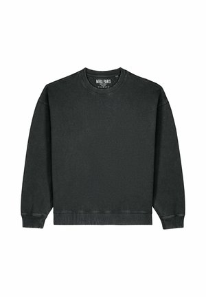 EMBROIDERY UNISEX OVERSIZED - Felpa - washed black