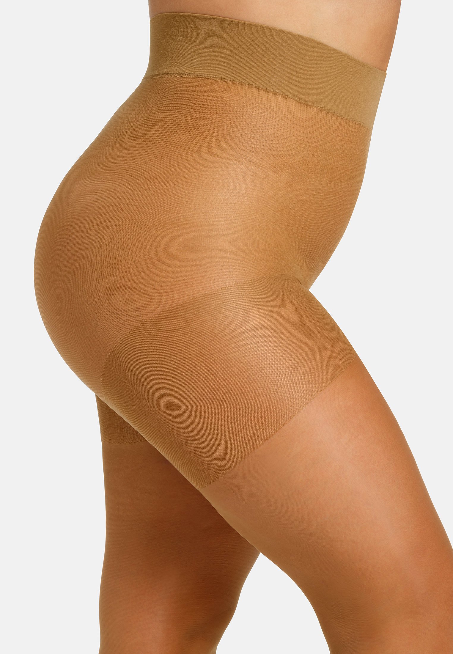 CALZITALY Damen Feinstrumpfhose 7 DEN – Beige/schwarz, Made In Italy (Größen S-XL)
