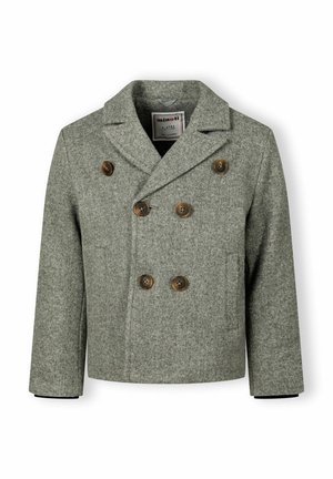 DOUBLE BREASTED WITH COLLAR - Kort kappa / rock - grey