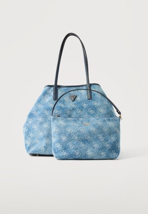 Guess, VICTTORIA LARGE TOTE SET - Чанта за пазаруване - blue