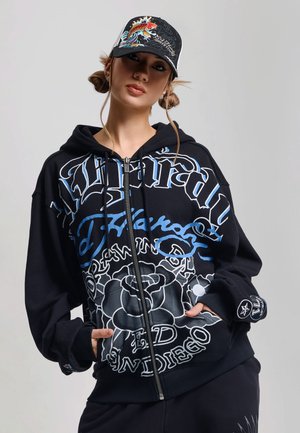 Ed Hardy, GOTHIC ROSES - Sweat zippé - black