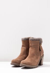 TOM TAILOR Boots à talons - taupe