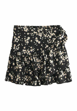 FLORAL DITSY - REGULAR FIT - Minisukňa - black