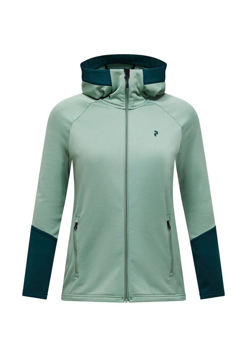 Peak Performance RIDER ESSENTIALS HOOD - Fleecejacka - salbei/grön ...