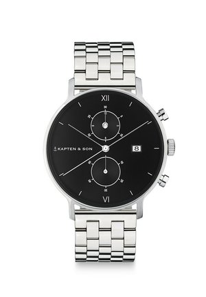 Kapten & Son CHRONO SMALL - Kronograf - silver coloured black