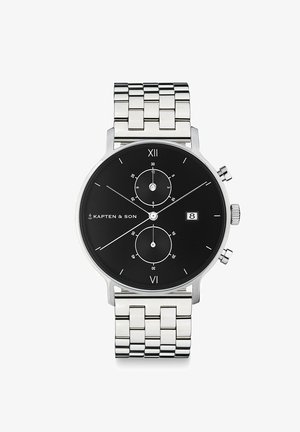 Kapten & Son CHRONO SMALL - Chronograph - silver coloured black