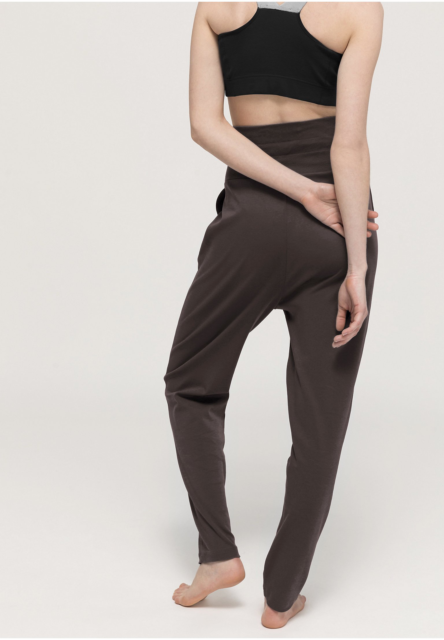 hessnatur YOGA-HOSE - Pantaloni sportivi - mahagoni/marrone - Zalando.it