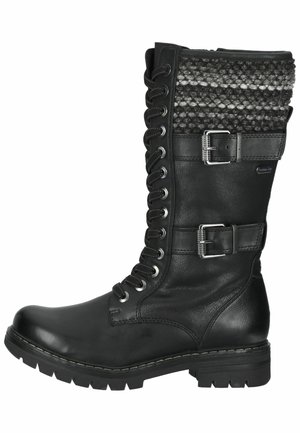 Lace-up boots - black comb