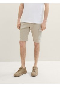 TOM TAILOR Shorts - beige structure print
