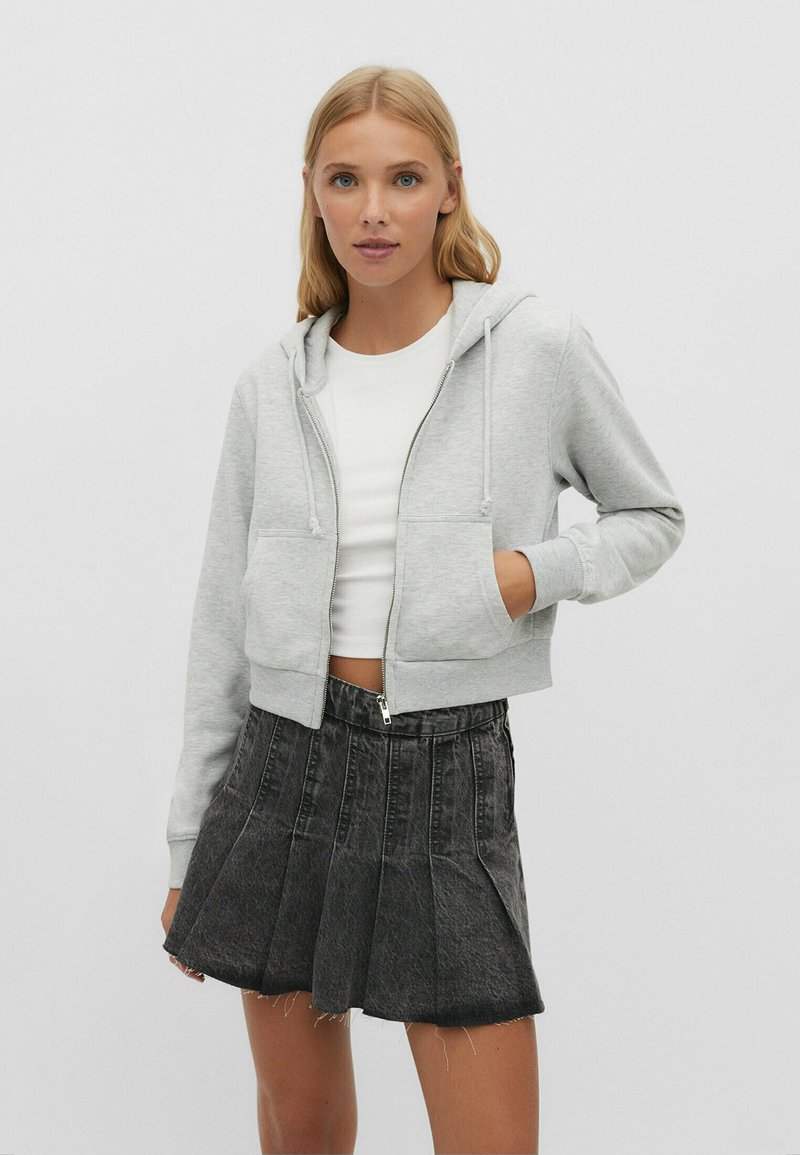 Stradivarius - CROPPED  - Sweatjacke - grey, Vergrößern