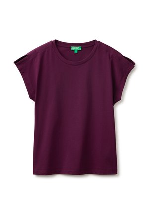 United Colors of Benetton SHORT-SLEEVE T-SHIRT WITH A SLIT AT THE SLEEVE HEM.. - T-Shirt basic - violet