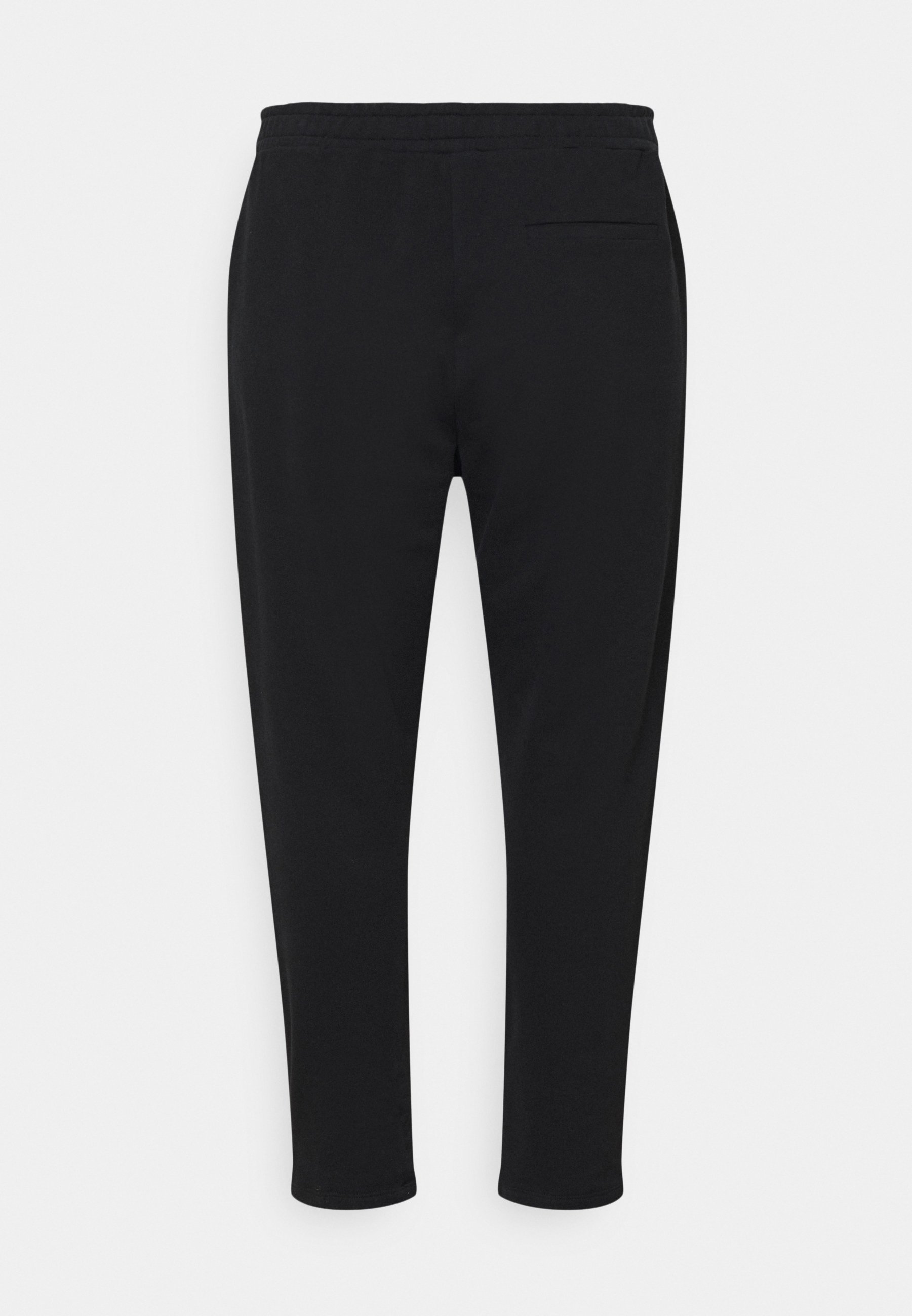 black tapered joggers