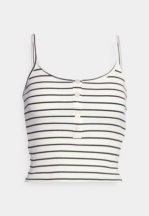 ONLY, ONLNESSA BUTTON STRIPE - Top - night sky cloud dancer