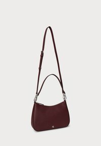Lauren Ralph Lauren CROSSHATCH LEATHER MEDIUM DANNI BAG - Håndtasker - dark garnet