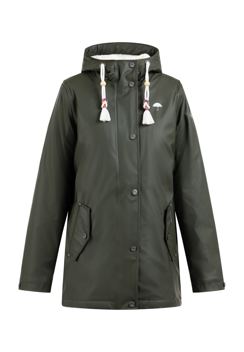 Schmuddelwedda Regenjacke wasserabweisende Jacke dunkeloliv