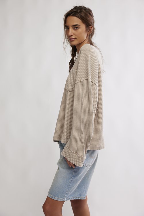 Pull col v manches longues blanc femme | Bréal