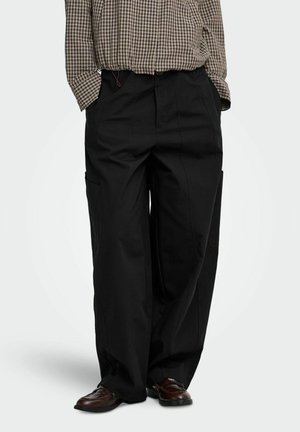 JDY, TROUSERS JDYGEO LOOSE FIT TROUSERS - Stoffhose - black