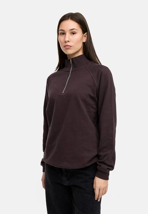 HALF ZIP - Sweatshirt - chocolate brown