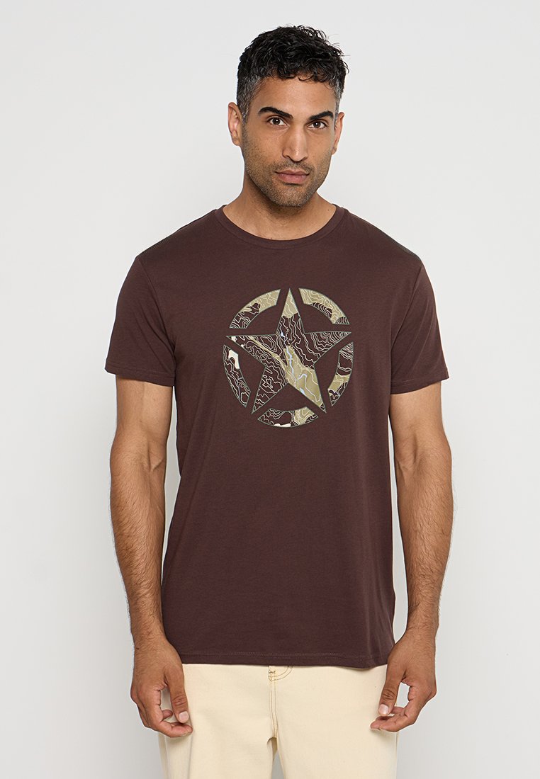Jeep T-shirt print bruin