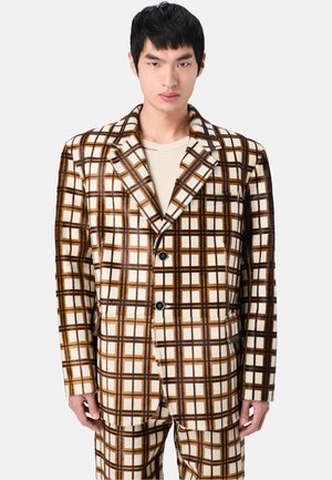 Chaqueta de cuero - beige braun