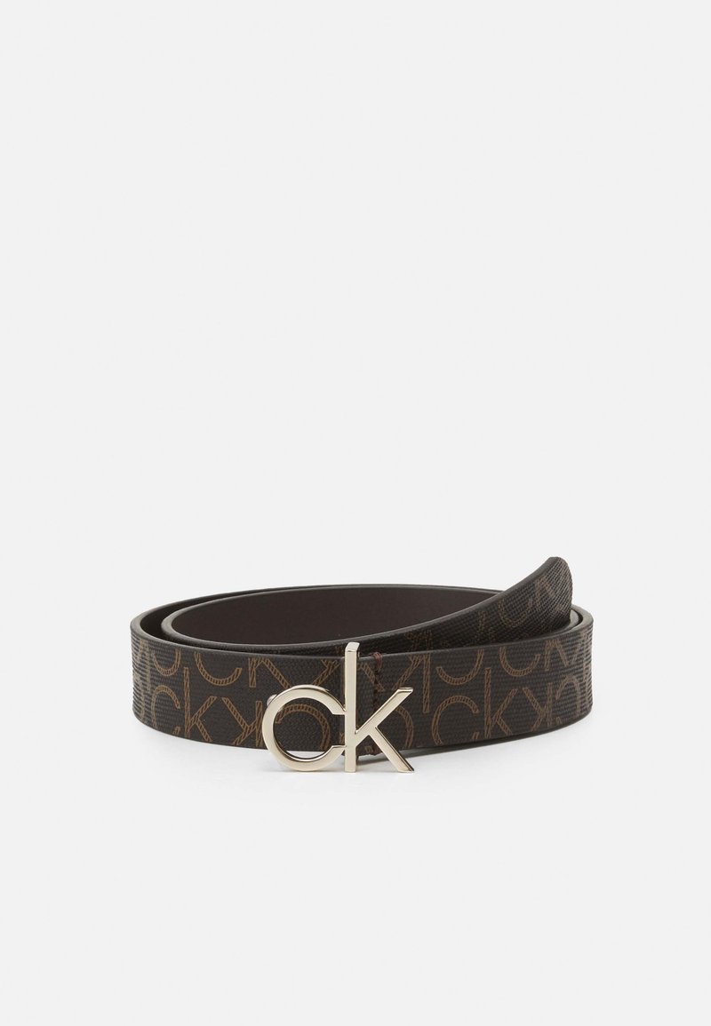 Calvin Klein LOGO BELT MONO - Cintura - brown