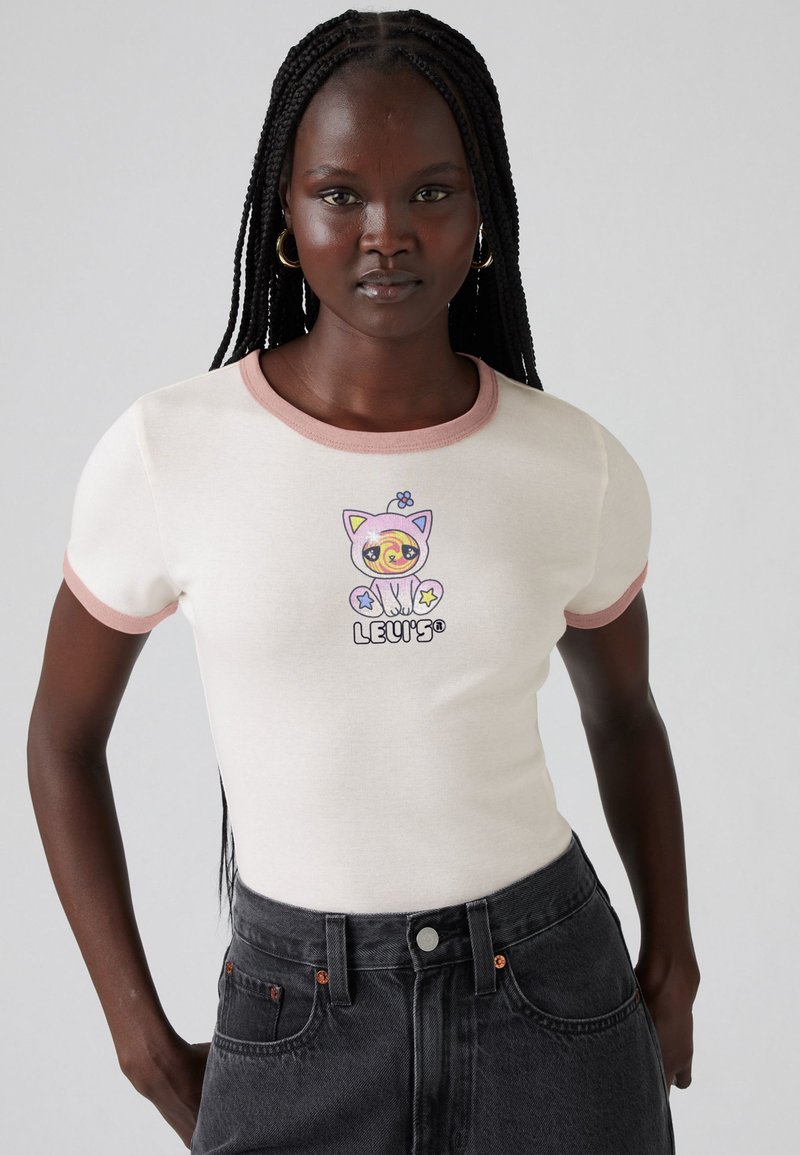Levi's® RINGER RICKIE - Triko s potiskem - White