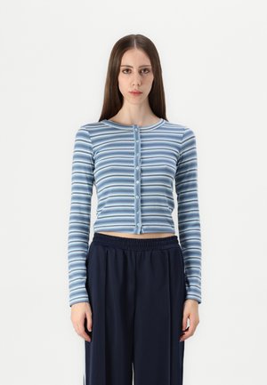 STRIPE CARDI - Casaco de malha - blue