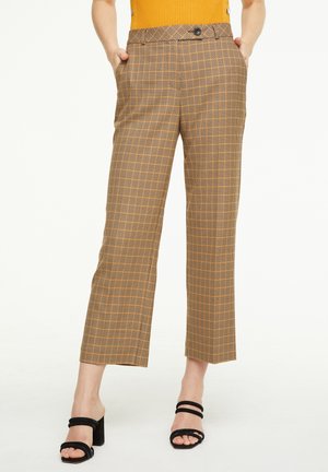 MIT KAROMUSTER - Trousers - chocolate houndstooth