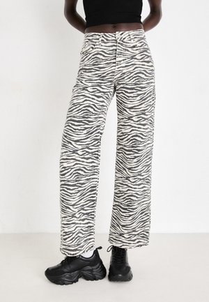 Gina Tricot Wide Leg - black/white