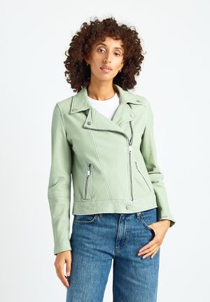 Leren jas - spring sage