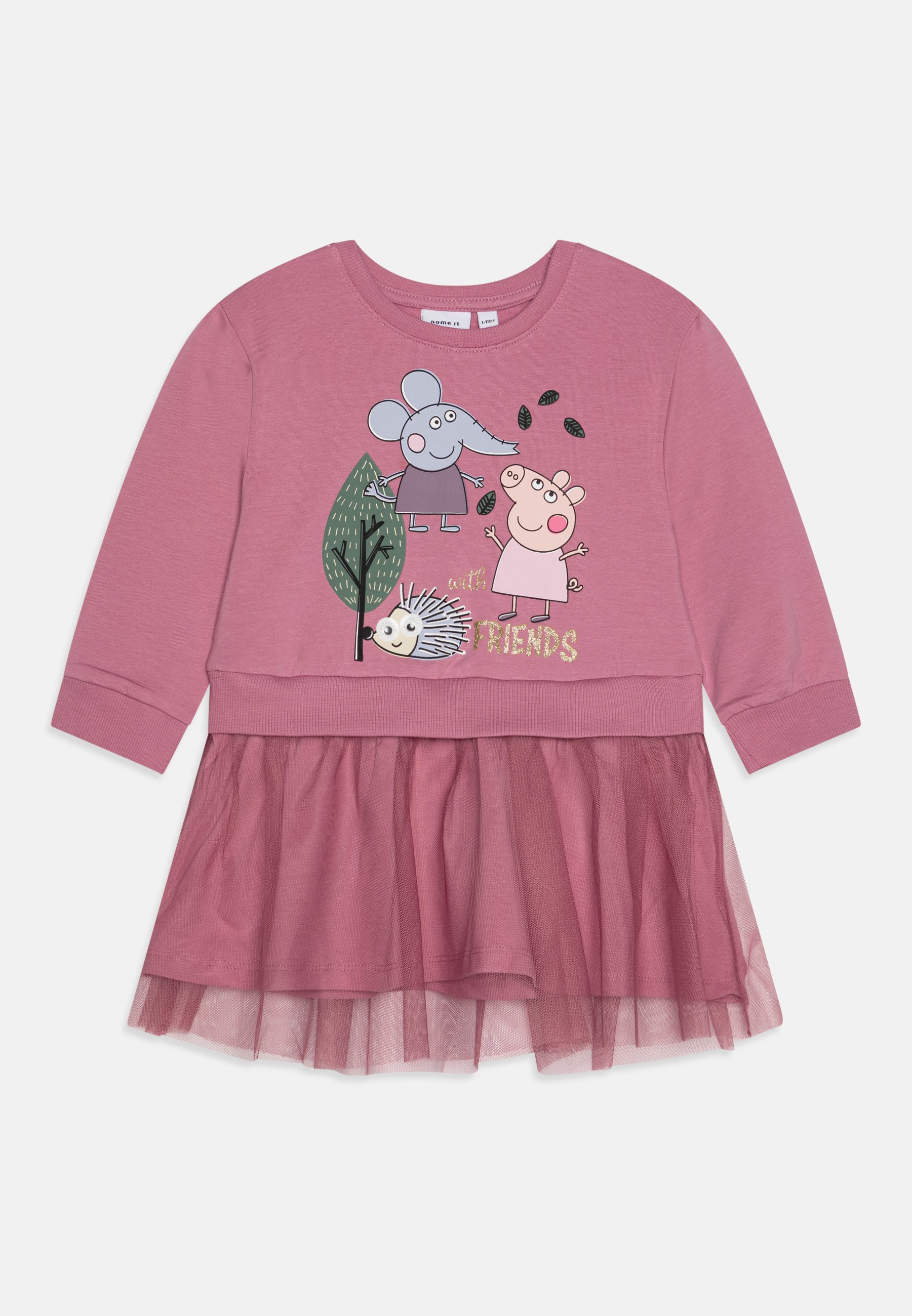 Dress Peppa Jurk Peppa Pig Dress--With NAME-- First 1st Birthday Party Pink