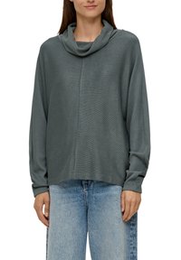 s.Oliver MIT STRUKTUR - Sweater - olivgrün