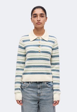 Abercrombie & Fitch, CHASE CAPSULE POLO STRIPE - Пуловер - beige