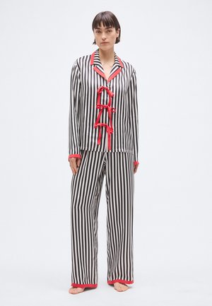 PHOENIX STRIPED WITH BOW DETAILS - Set lenjerie de noapte - black/white