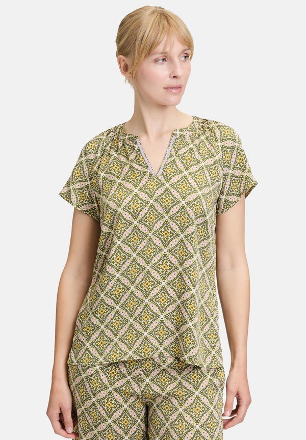 MIT MUSTER - Bluse - grün violett