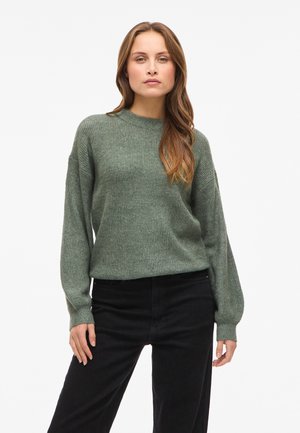 VIVIOLI CREW NECK BALLON - Neule - laurel wreath melange