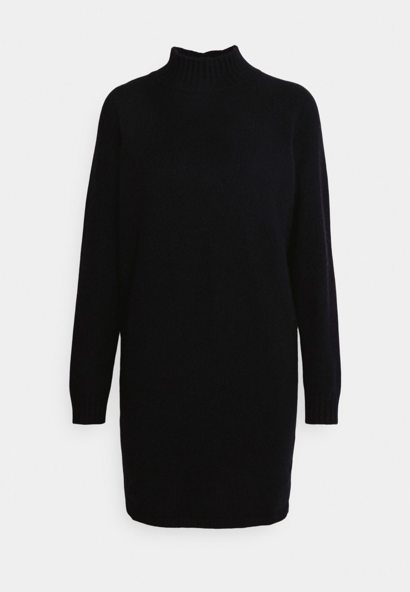 blue dress for baby girl Chi Chi London Balloon Sleeve Cable Knit Mini Jumper Dress in Black S main image 0