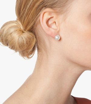 OHRRINGE - Earrings - silber weiss