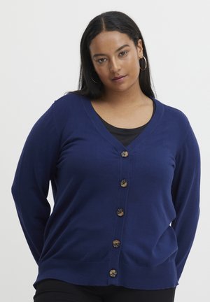 Fransa FPBLUME CAR 2 - Cardigan - medieval blue